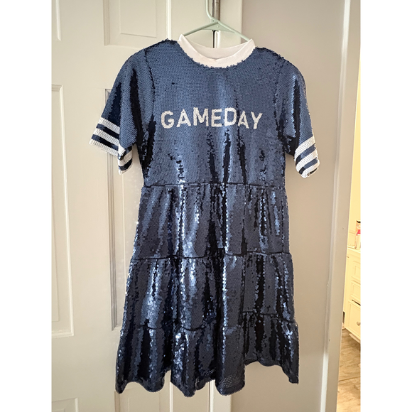 francesca's Dresses & Skirts - francesca's Game Day Sequin Mini Dress in Blue
